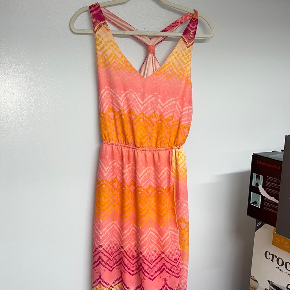 Maurices medium dress orange pink yellow